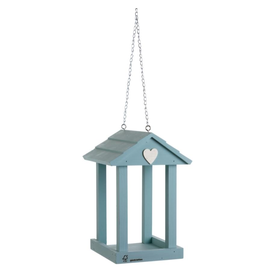 Mangeoire coeur bleue