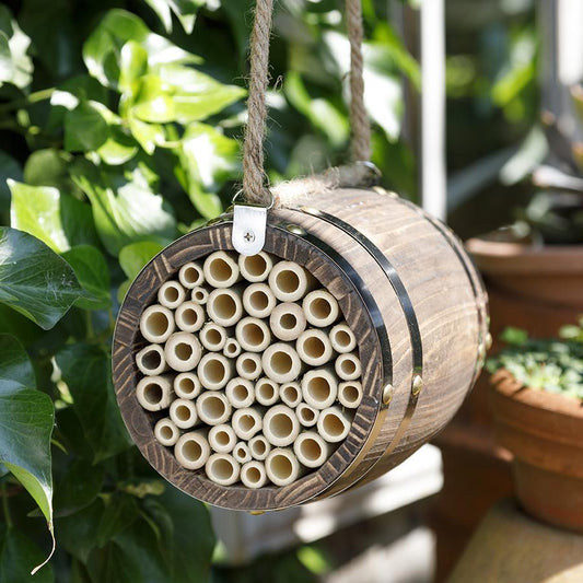 Ruche abeille solitaire forme tonneau