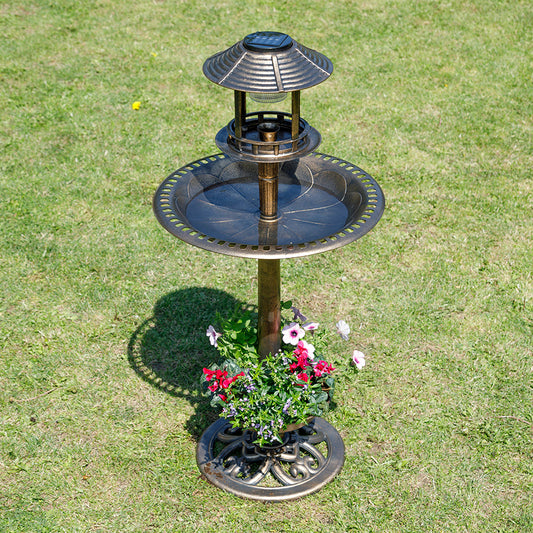 Bain d'oiseau 3-en-1 : abreuvoir, mangeoire et jardinière
