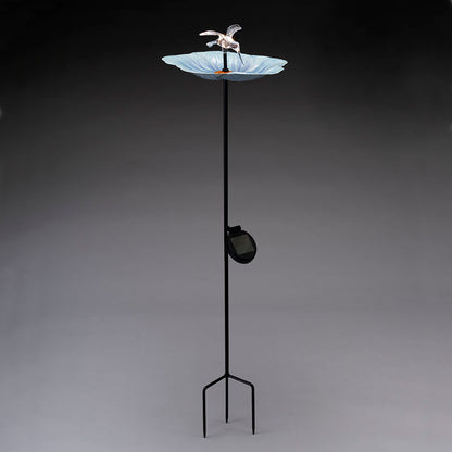 bain d'oiseau avec lumière LED