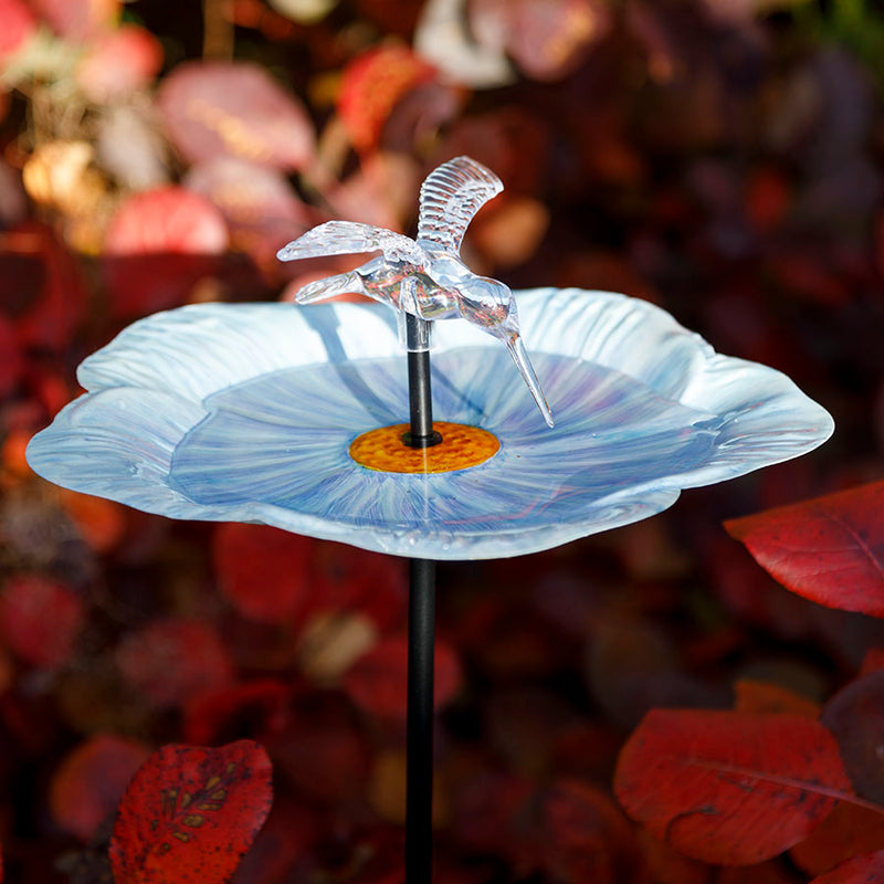 Bain d'oiseau et abreuvoir solaire LED – Gardenature