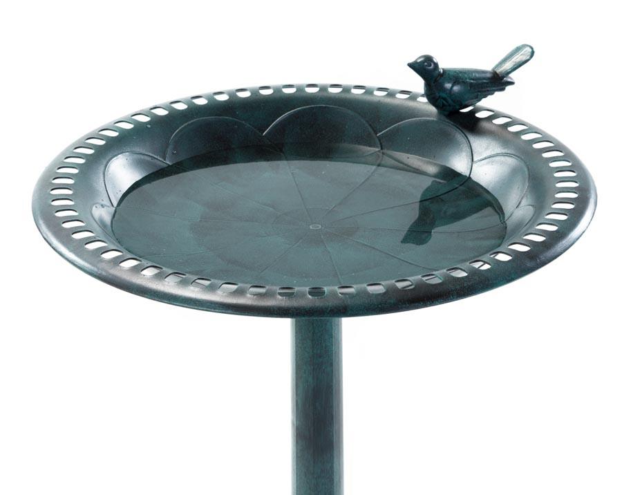 Bain d'oiseaux sur pied couleur Émeraude