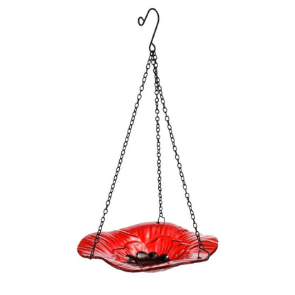 Abreuvoir ou mangeoire à suspendre coquelicot