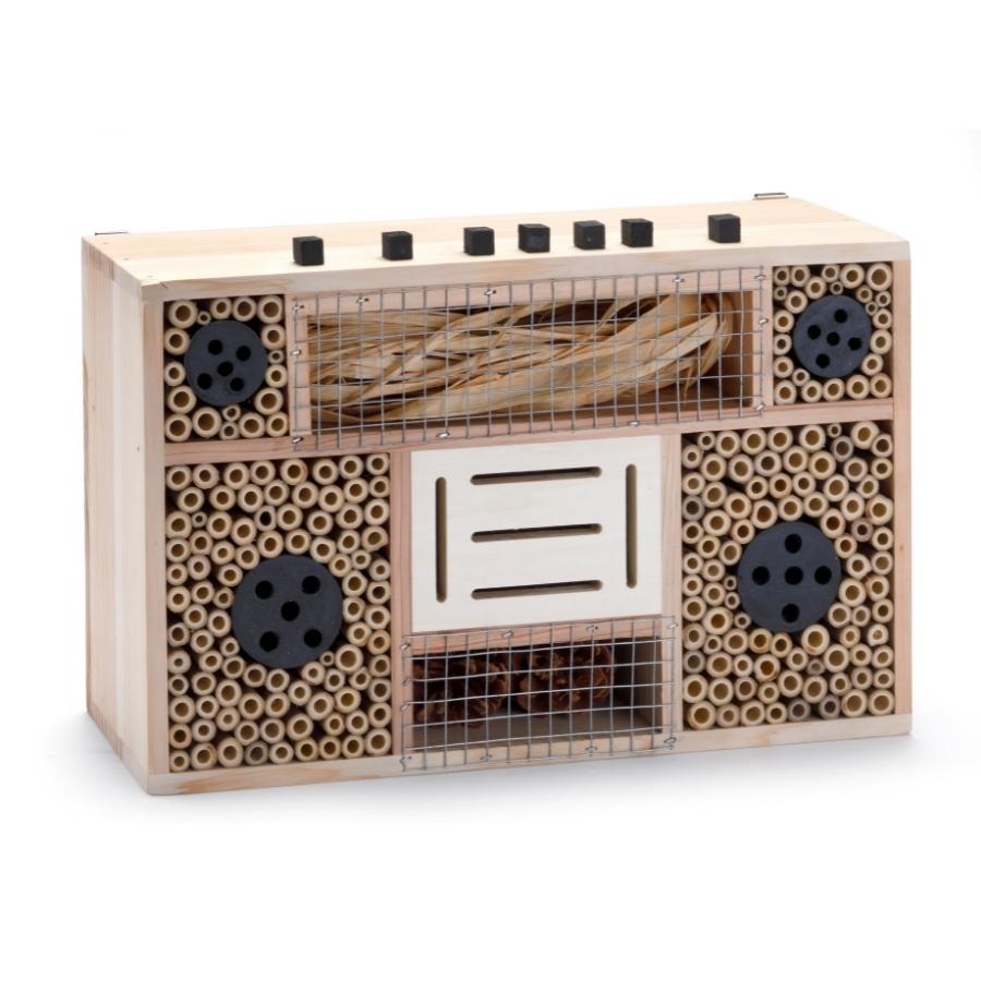 Hôtel à insectes design Boom box
