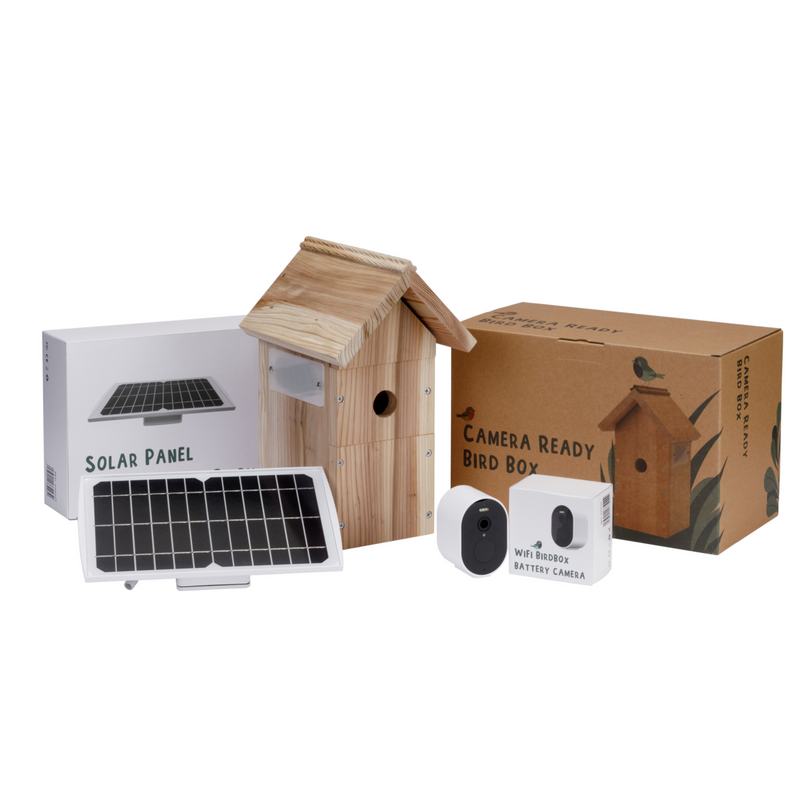 Nichoir avec caméra WiFi et panneau solaire – Gardenature